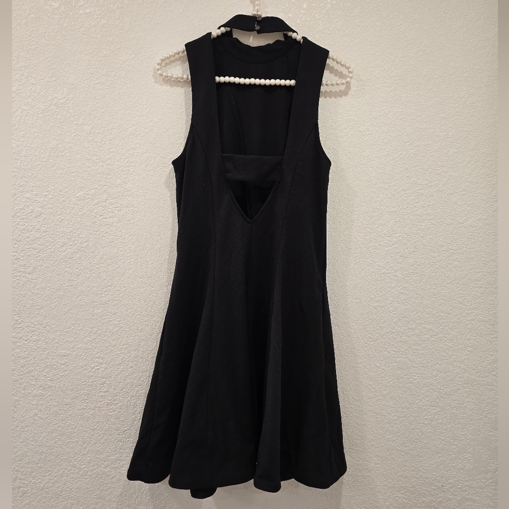 Free People Layla Fit & Flare Ponte Knit Dress in black Size S - Picture 4 of 8
